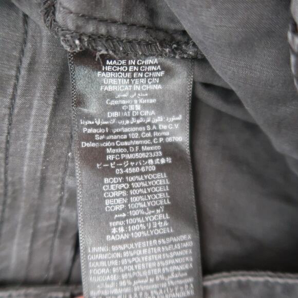 Vintage Y2K Bebe Black Silky Lyocell Cargo Zip Low Rise Pants 4 - Picture 6 of 7